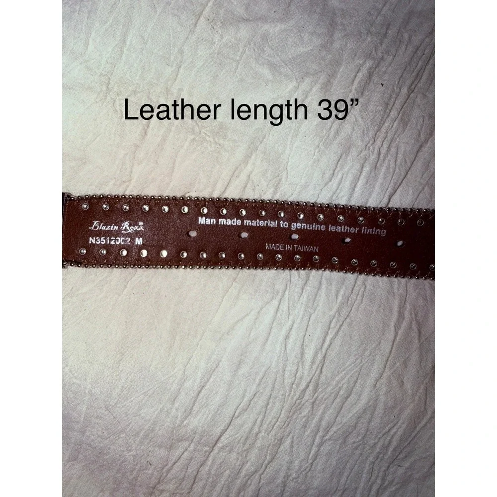 Blazin Roxx Women's Brown Croc Print Rhinestone Western Belt N3512002